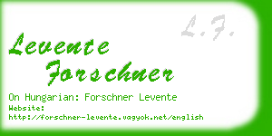 levente forschner business card